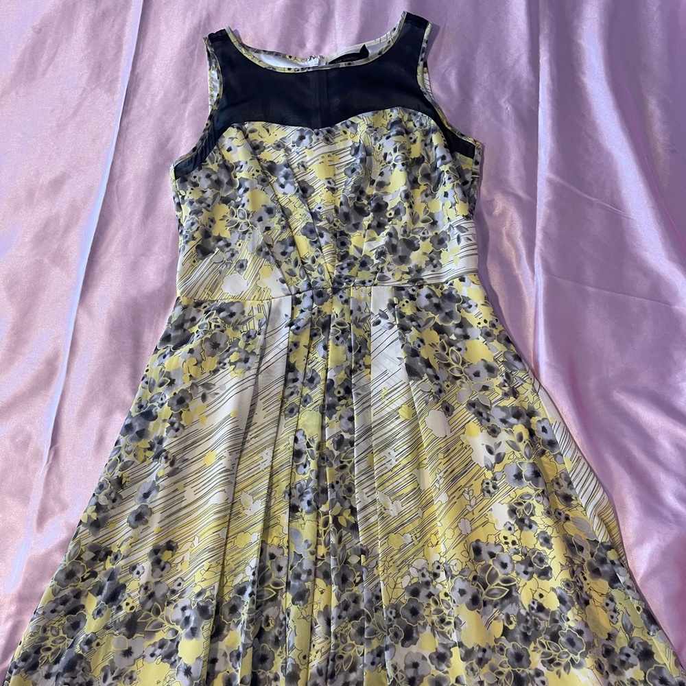 Yellow and Grey Dress by The Limited